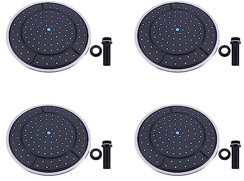 Mokamika 4 piezas 25 cm plástico redondo forma precipitación Powered ducha habitación superior ducha techo cabeza boquilla accesorios