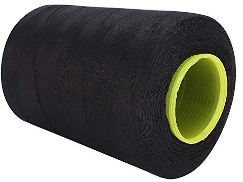 AMONIDA Symaskinstråd, Högkvalitativ Polyester 8000 Meter Stark och (Svart)