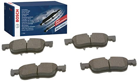 Bosch BP1690 - Brake Pads Car Front Axle - Bosch Quality - Reduced Noise and Dust - ECE-R90 Certified - Copper-Free - 1 Set of 4 Pads