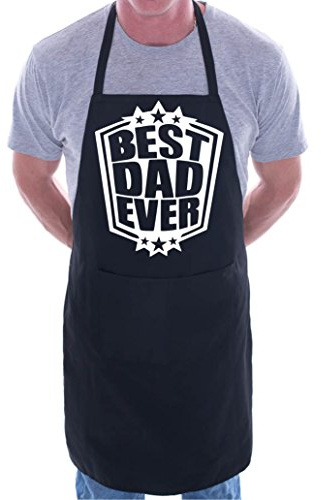 Print4U Lustige Grillschürze mit Aufschrift Best Dad Ever, Schwarz , Einheitsgröße