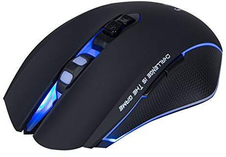 Woxter Stinger GX 280 M, Ratón gaming Led, Resolución ajustable 800/1200/2400/3200 DPI, Polling rate de 500Hz, Retroiluminado en 7 colores diferentes + Termo de regalo incluido, Compatible con PC/PS4