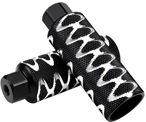 Dokpav 2PCS BMX Fahrrad Pegs, 37x110 mm Fussraster Achsverlängerung, Fahrrad-Pedal für Vorderachse, Hinterachse mit Gewinde und Stunt-Pedal für Kinder, Erwachsene, BMX, Mountainbike (Schwarz)