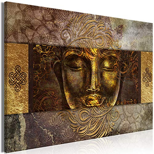 murando - Leinwandbild Zen Orient Gesicht, 120x80 cm, 1-teilig, Wohnzimmer | Hochwertige Leinwand, sofort aufhängbar, ideal fürs Wohn- oder Schlafzimmer, wasserfest und lichtecht, langlebig, stilvoll