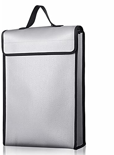 Yiida Bolsas portadocumentos ignífugas 40x30cm Gran, Dinero Goma Silicona líquida Resistente al Fuego y al Agua, Almacenamiento Seguro para Objetos para Dinero