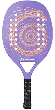 Raqueta Beach Tennis, Raquette de tennis de plage, fibre de carbone, 22 mm Tennis Femelle (violet clair)