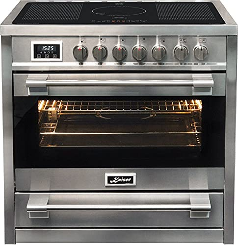 Kaiser Induktions-Standherd HC 93691 IR, Elektro Standherd 90 cm/Kaiser Empire mit Induktionskochfeld /5 Kochzonen/8 Multifunktions-Elektro-Backofen/Selbstreinigung/115 L