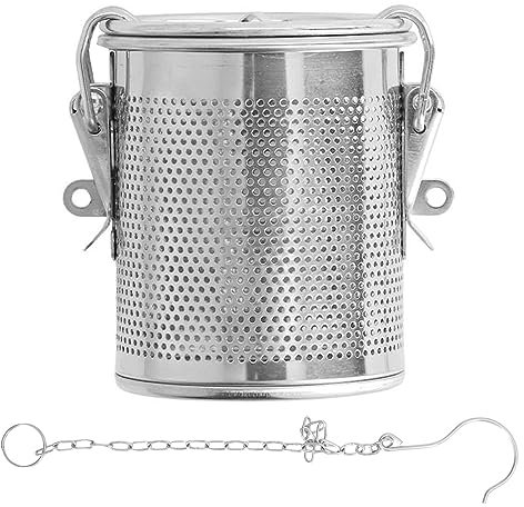 Filtro de Especias de Acero Inoxidable, Infusor de Té con Colador Grande para Condimentos, Colador de Bolas de Té de Malla Reutilizable, Infusor de Especias para Cocinar, Cesta de Separación(0.7L)