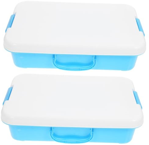 ibasenice Sandkasten Klein 2 Stück Sandtisch Kunststoff Sandkasten Mit Deckel Kinder Outdoor Spielset Tragbarer Sandkasten Kinder Sandkasten Sandschale Tragbare Sandschale Für