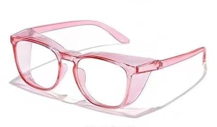 Yier Mei Safety Glasses Anti Fog Goggles for Nurses Women Protective Eyewear, Eye Anti Dust UV Protection Glasses for Women Men,Pink