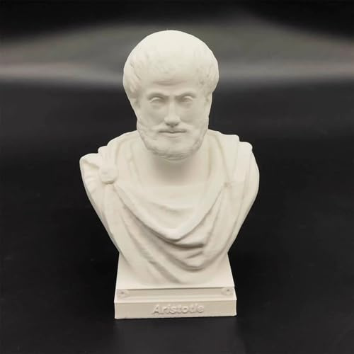 Aristóteles - Escultura de cabeza de busto de filósofo griego antiguo de 10 cm, estatuas griegas, decoraciones aplicables para el hogar, mesa de escritorio de oficina (Aristóteles)