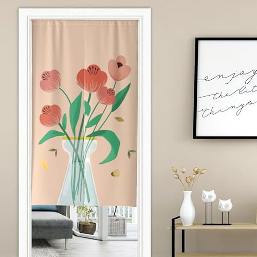 Küchenvorhänge Smaragdgrüne Blumen Scheibengardinen Polyester Vorhänge Kurz Waschbar Raumteiler Vorhang Türvorhang Langlebig Küchenvorhang Kurze Gardinen Verdickung Tür Vorhang 85x150cm