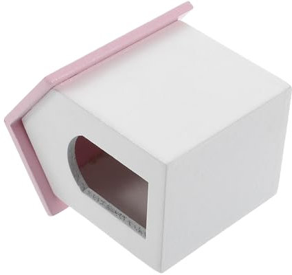 Toyvian Puppenhaus Mit Miniaturmöbeln Und Rosa Dach Dollhouse Modell Für Mikroszenen Und Kleine Für Kreative Darstellungen
