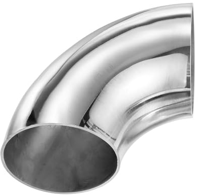 M METERXITY 2-Pack OD 2 Inch 90 Degree Mandrel Bend Elbow Epaisseur 1.5 mm | Tuyau D'echappement Coude, 304 Acier Inoxydable, pour Car Modified Exhaust System Stair Handrail Bend, Hauteur 79 mm
