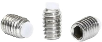 Lot de 2 à 10 vis sans tête à six pans creux en acier inoxydable 304, M3, M4, M5, M6, M8, M10, en plastique et nylon, pointe convexe(M4X17 10PCS)