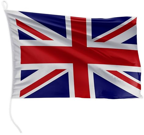 FLAGLY bandiera per barca Regno Unito 45 x 30 cm formato orizzontale - peso del tessuto 115g/m² - stampata, robusta con corda e occhiello, accessori per barca barca a motore