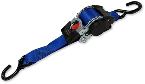 Spear & Jackson RATSTRAP25 Automatisch Einziehbare Spanngurte – Selbstaufrollende Zurrgurte – 25mm x 3m (1er Pack)