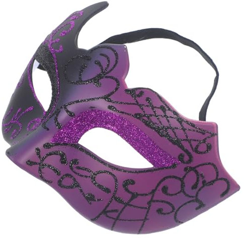 minkissy Halbmaske für Maskerade und Kostümparty Elegante Schwarz Farbgestaltung für Männer und Frauen für Halloween und Karneval
