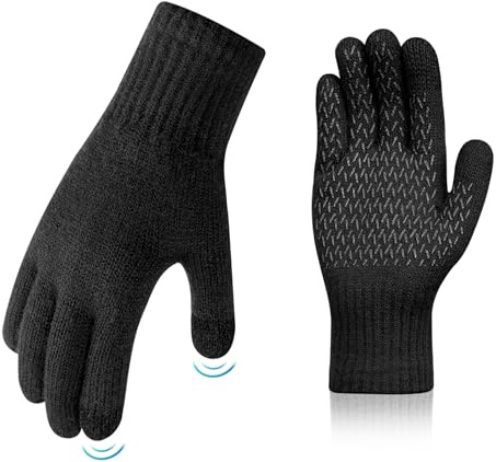 MAGISDU Kids Gloves Winter Alpaca Wool Warm Knit Gloves Touchscreen Stretchy Thermal for Boys Girls Children Toddler Youth