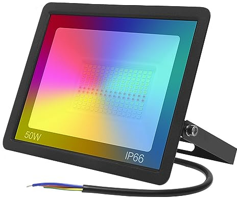 Tuya Smart WiFi RGB Proiettore 100W 50W 30W Riflettore A LED Impermeabile Lampione Stradale RGB Dimmerabile(50W)