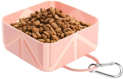 Hundewassernapf für Reisen - Faltbarer Outdoor-Katzennapf - 500ml Outdoor Trink- und Futter Napf für kleine und mittelgroße Hunde Katzen für Wohnmobil Auto Boot Reisen Wandern Gehen Camping