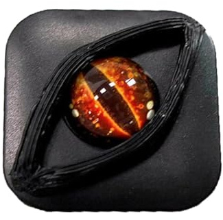 FYKTIK Halloween Contact Lenses Case, Spooky Eye Contact Lens Holder Halloween with Tweezers & Suction Stick, Portable Travel Contact Lens Box, Fun Fancy Dress Gift Idea (No Lenses Included) (Red)