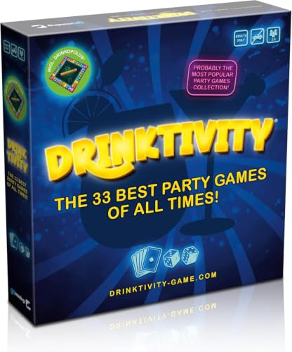 Drinktivity Die große Trinkspielesammlung – Englische Version - 33 Partyspiele für Erwachsene – für 2–10 Spieler – für Partys, Festivals, Silvester & Geburtstage – inklusive Drinkopolus