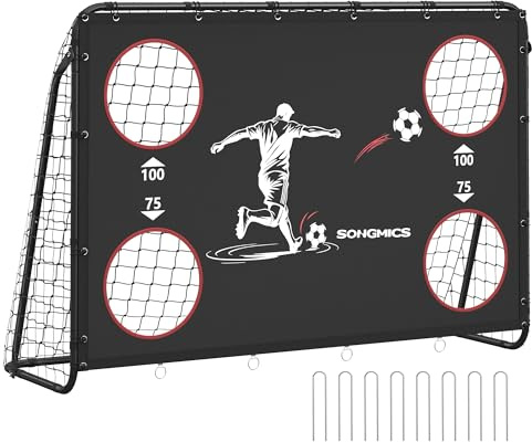 SONGMICS Fußballtor, mit Torwand, 4 Zielöffnungen mit Zählfunktion
