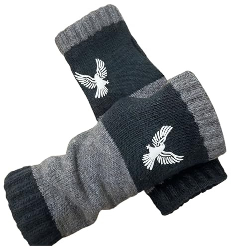 Generiskt stickade fingerlösa handskar varma handskar med öppna fingrar kattbroderi värmande varm stickad handske för utomhusbruk för kattälskare kvinnor flickor kvinnor