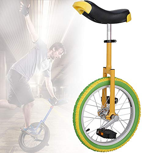 ROHCGHC Einrad, 20/18/16 Zoll Einrad, Herren-Einrad, Fahrräder for Erwachsene, höhenverstellbare Mountainbikes for, Rutschfester Butyl-Bergreifen, Balance-Fahrradübung(18inch)