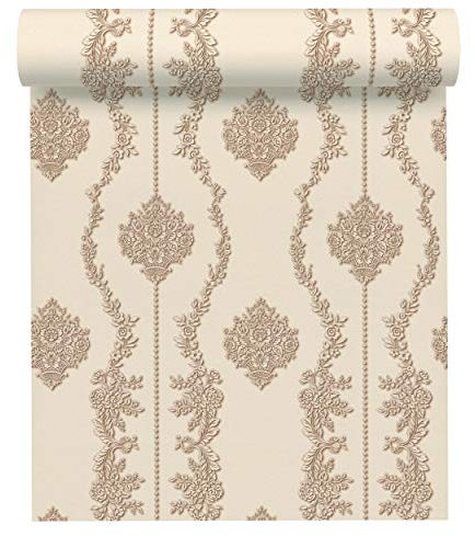 A.S. Création 344935 34493-5 Chateau 5 Papier peint intissé avec ornements baroque Beige métallisé 10,05 m x 0,53 m