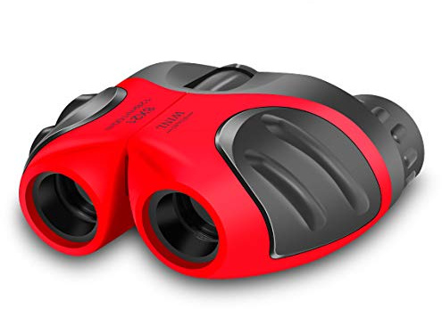 BIBOYELF Giocattoli per Ragazze di 3-12 Anni, Binocolo Compatto da Regalo per Bambini Regali per Teen Girl Regalo per Le Vacanze di Ragazzo e Ragazza di 4-9 Anni,Regalo di Compleanno (Rosso)