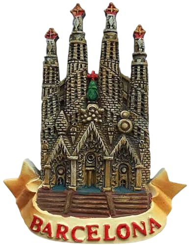 Sagrada Familia Kathedrale Barcelona Spanien 3D-Kühlschrankmagnet, Reise-Souvenir, Geschenk, Heim- und Küchendekoration, Magnetaufkleber, Barcelona Kühlschrank-Magnetsammlung