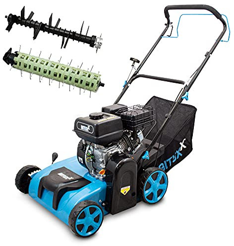 Bituxx 7Ps Benzin Vertikutierer Rasenlüfter Kultivator Moosentferner 38cm Schnittbreite