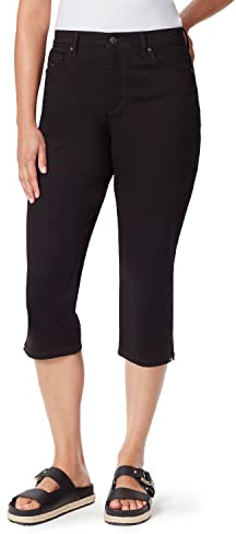 Gloria Vanderbilt Womens Amanda Capri Jeans, Black, 10 US