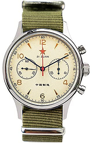 sugess Cronografo Orologi meccanici da uomo ST1901 Movimento meccanico Orologi da polso a carica manuale Zaffiro Specchio acrilico Orologi Polit impermeabili(40MM + Gooseneck)