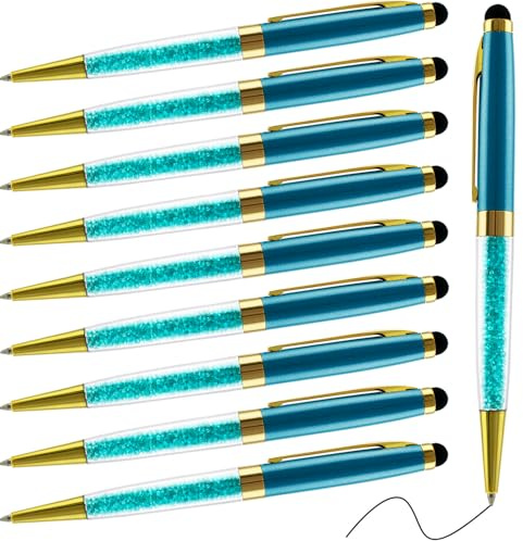ANCOLOFIS Personalisierte Geschenke Stifte – Kugelschreiber mit Stylus-Spitze, stilvolle Stifte, Kristall-Diamant-Stift, gravierte Ihre Namensbotschaft – Geschenk für Absolventen, Männer und Frauen