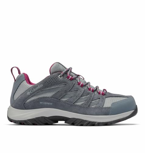 Columbia Women's Crestwood low rise hiking shoes, Blue (Zinc x Dark Fuchsia), 5 UK