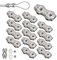 14 Pièces Duplex Clips M4 Câble Métallique Clips Inoxydable 304 Pinces Duplex pour Gréement de Câble Métallique de 4 mm