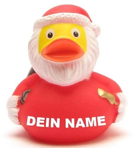 Badeente - personalisierbar (Weihnachtsmann Ente)