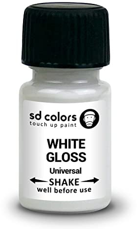 SD COLORS VERNICE DA RITOCCO UNIVERSALE BIANCO LUCIDO 15ml per piccole riparazioni Automobili, Metallo, Legno, Plastica, Finestre, Cornici, Porte, Cancelli
