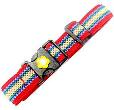Kiench Jungen Elastisch Verstellbar Gürtel Kinder Stretchgürtel mit Plastikschnalle Bunt Blumen EU Taillenumfang 35cm-70cm = Gesamtlänge 70cm