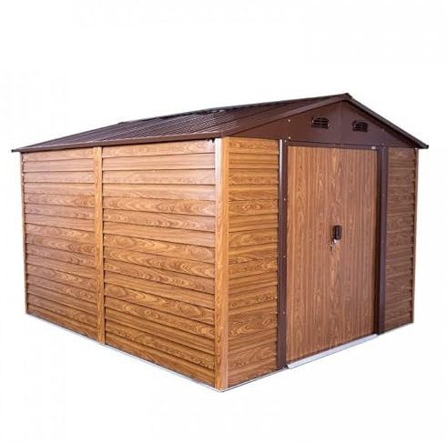 Grindi - Gerätehaus Metall Arbor IV - Gartenhütte - Gartenhaus - Geräteschuppen 323x278x215 cm Schiebetür - Garten Schrank - Fahrradgarage - Shelter - Gartengerätehaus - Tiny House