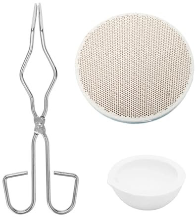 SKYPRO 3Pcs Welding Melting Casting Kit, Soldering Honeycomb Panel Jewelry Making Tools Crucible Tong Alumina Crucible for Metal,gold-silver and Copper Ingot Torch Melting Kit Tool