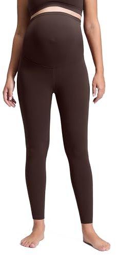 CRZ YOGA Women's Butterluxe Maternity Leggings 28- Träningskläder Yoga Gravidbyxor över magen Smörigt mjuka Hot Fudge Brown S