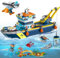 HOGOKIDS City Schwimmfähiges Boot Baukasten mit LED Licht - Spaß Arctic Explorer Schiffs Baustein Ozean Exploration mit Hubschrauber U-Boot Geburtstags Geschenk für 6+ Jahre alte Jungen Mädchen Kinder