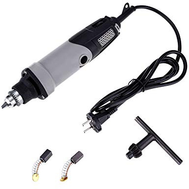 WGFOIP Herramienta Rotativa Eléctrica, Amoladora Recta Eléctrica, Amoladora Eléctrica de 400 W, Taladro Eléctrico de 6 Posiciones, Velocidad Variable para Pulir, Taladrar y Grabar