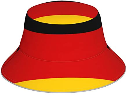 Fischerhüte Nationalflagge Von Deutschland Fischerhut Unisex Mode Fischerhüte Uv Schutz Freizeithut, Für Wandern, Reisen, 56-58 cm