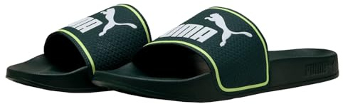 PUMA Unisex's Leadcat 2.0 Slide Sandal, Green Terrain PUMA Weiß Fizzy Light, 43 EU