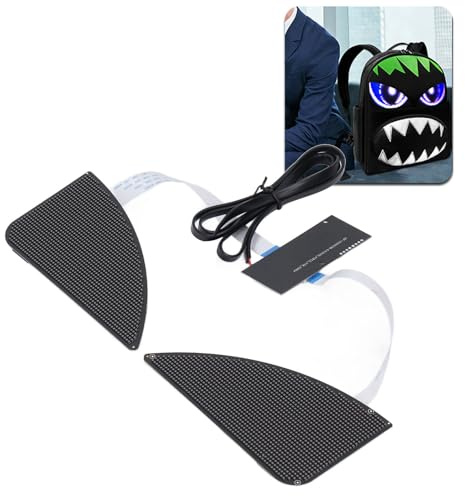 LED-Schild, 32 X 64, Teufelsaugen, Licht, APP, Programmierbare Augenanzeige, Textanimation, Bildbearbeitungsbildschirm für Auto-Rucksack, DC12 V