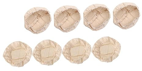LALADEFIEE 8piezas Fundas Para Cesta Fermentación Pan Lavables Forro Para Masa De Pan y Suministros De Cocina Redondo y Ovalado Para Hornear